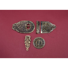 Late Roman chip carved belt set " marine animal " 