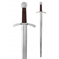 Sword with disc shaped pommel , incl. scabbard , battle ready