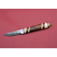 Damaskus steel knife with bone decorations